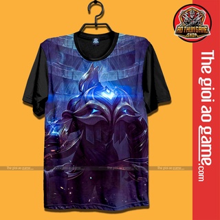 Áo LMHT , Áo Thun Liên Minh Huyền Thoại Zed Quán Quân Unisex Nam Nữ Tay Ngắn Forn Rộng Vải / Thegioiaogame.com