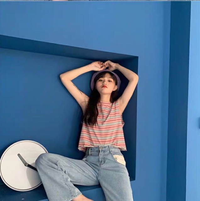 Áo tanktop kẻ siêu hot