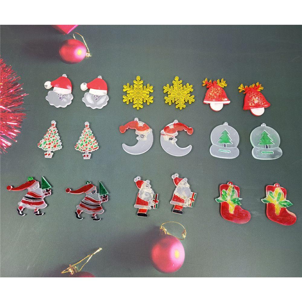 Khuôn Silicone Làm Bông Tai DIY Hình Ông Già Noel Tuần Lộc Bông Tuyết
