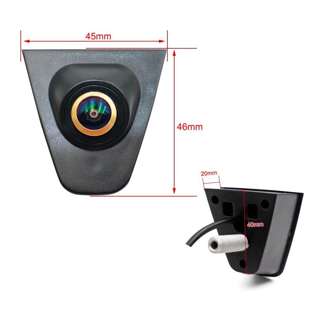 Smartour Xe Đặc Biệt Logo Mark Biểu Tượng Ống Kính Vàng 180 Độ Camera Trước Cho Xe Honda Accord CRV Civic Fit City 2013 ~ 2019