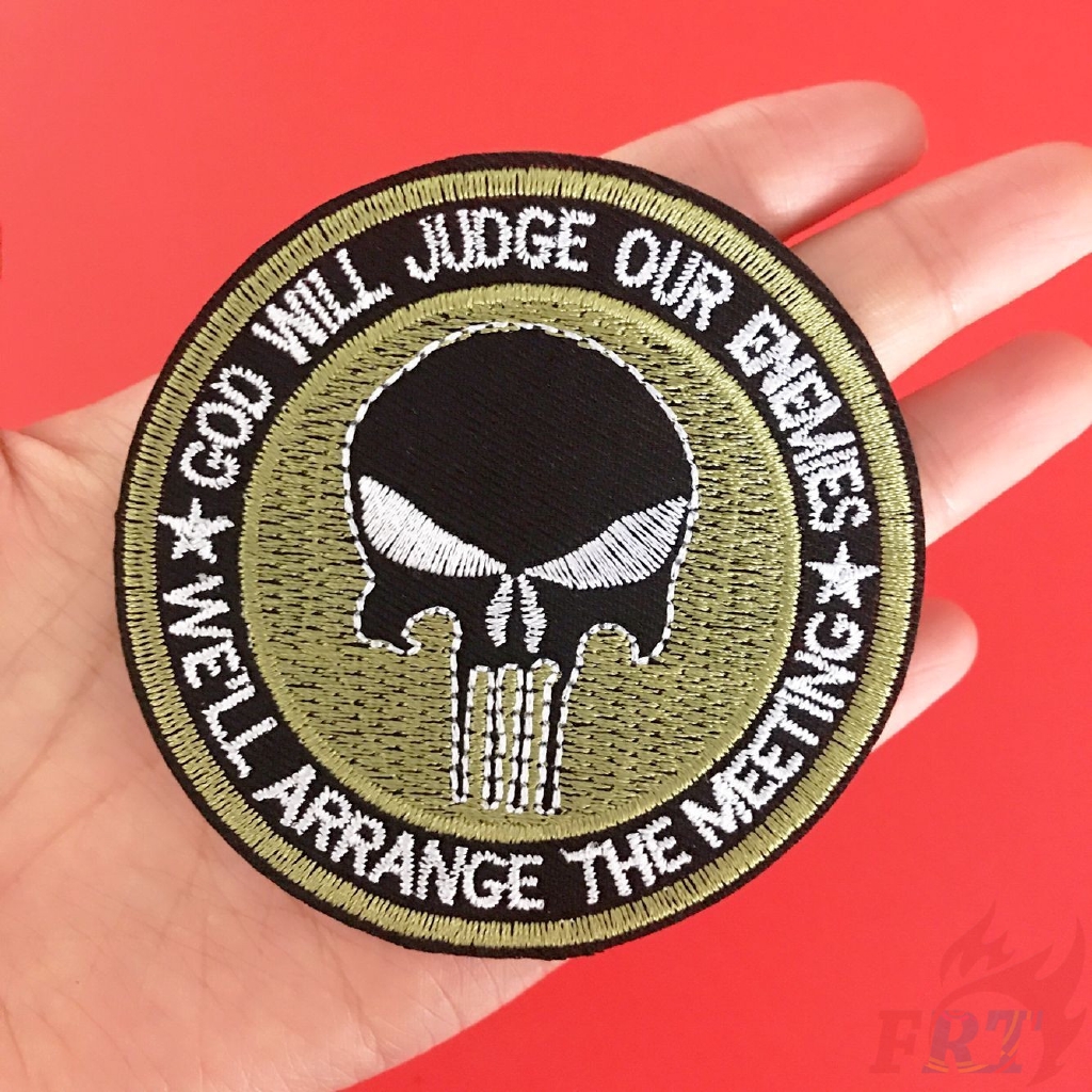 Miếng dán quần áo hình tròn thiết kế độc đáo（☸ Movie：Marvel - Punisher Patch ☸）