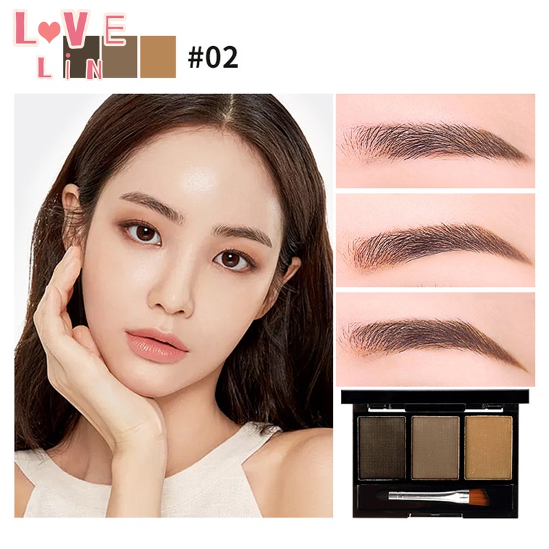 LAMEILA Bút Chì Kẻ Lông Mày Ba Trong Một Chống Thấm Nước Không Gây Chóng Mặt Dành Cho Người Mới Bắt Đầu