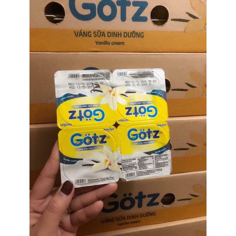 [Giá Sốc] Lốc 4 hộp váng sữa Gotz date mới