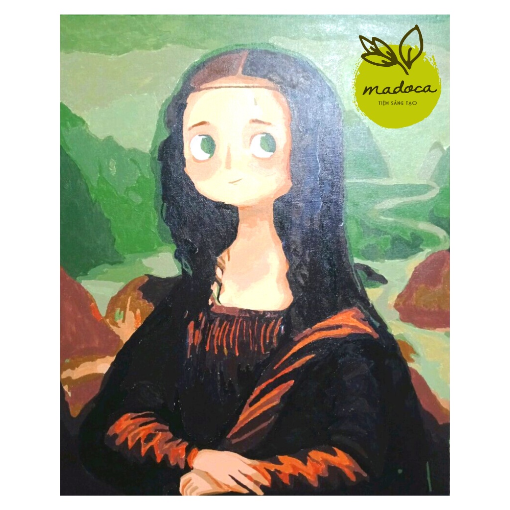 Tranh tô màu theo số hóa Madoca có khung 40x50cm chân dung tự họa