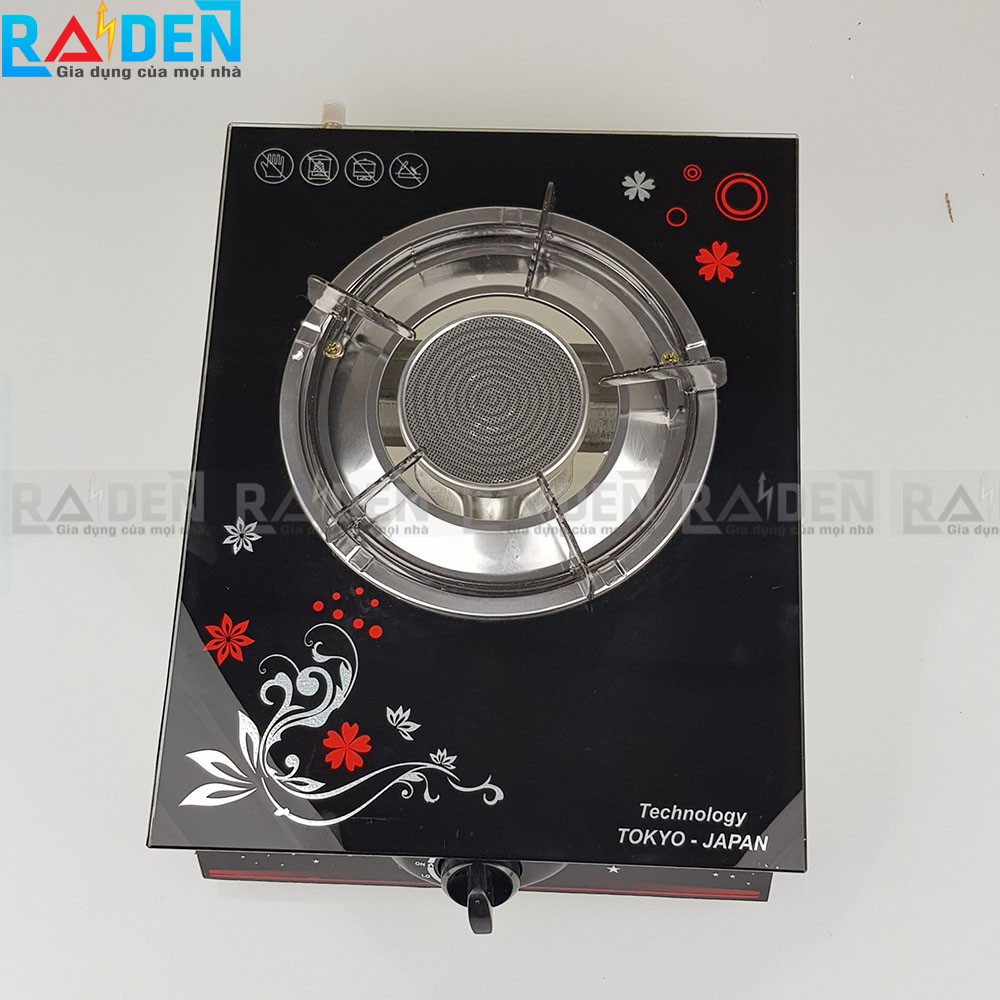 Bếp ga đơn mặt kính cường lực Kamachi KM-012 dùng bình ga lớn