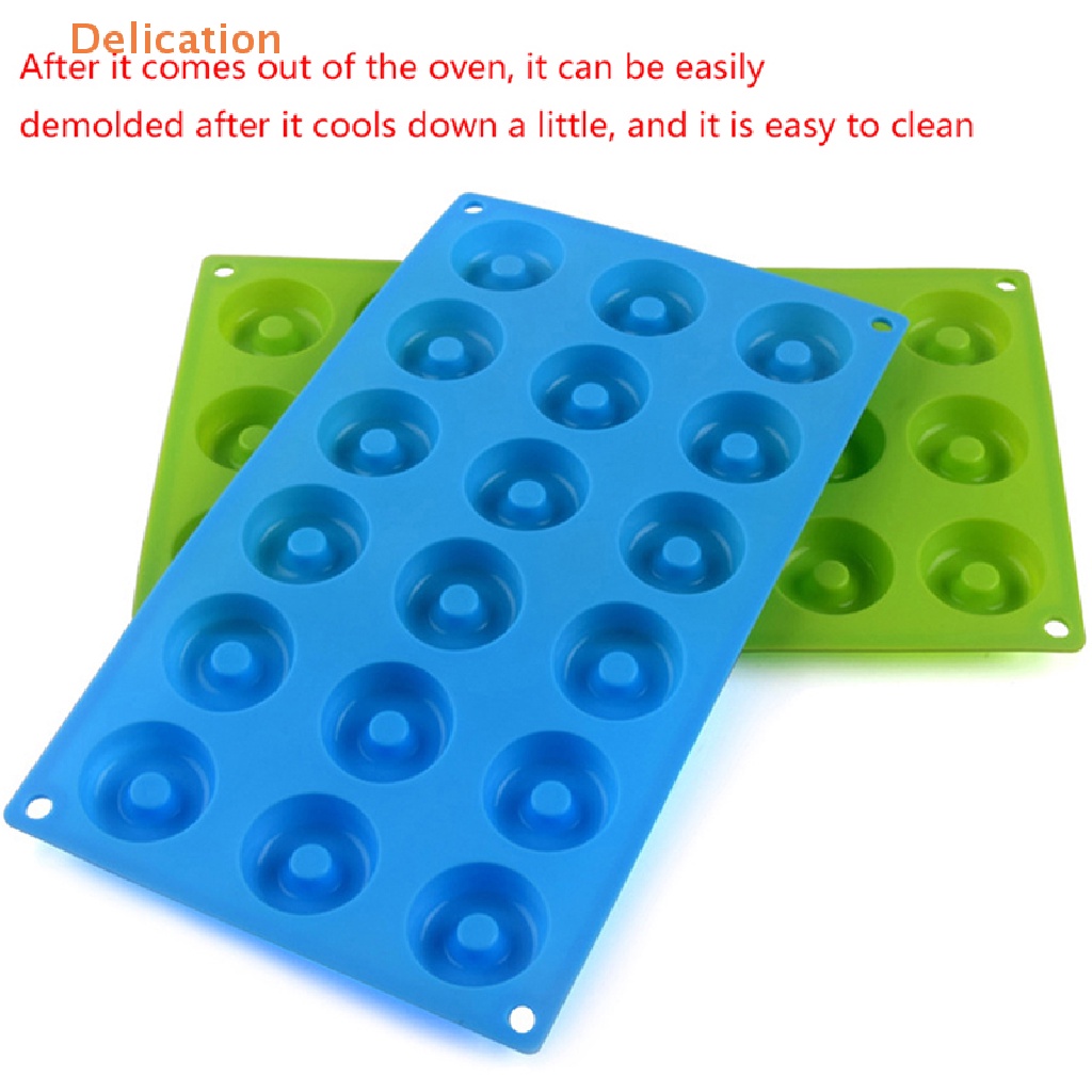 1 Khuôn Silicone Làm Bánh Donut 18 Ô 3D DIY