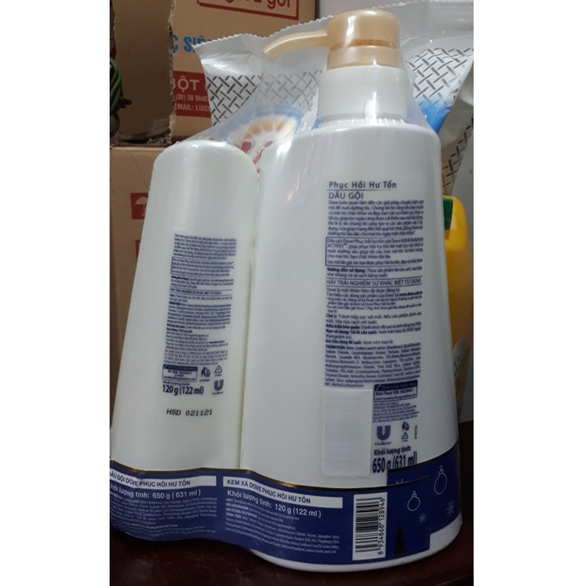 Dầu gội Dove phục hồi hoặc Dove bồng bềnh chai 640g tặng xả tùy đợt hàng | BigBuy360 - bigbuy360.vn