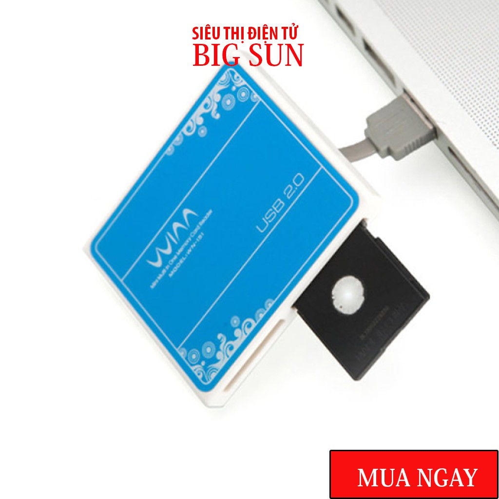 Đầu đọc thẻ nhớ đa năng WN151 ✨Chính hãngDùng cho các thẻ Micro SD, SD, MMC, Mini SD, Pro Duo, Bh 3 tháng lỗi 1ổi 1