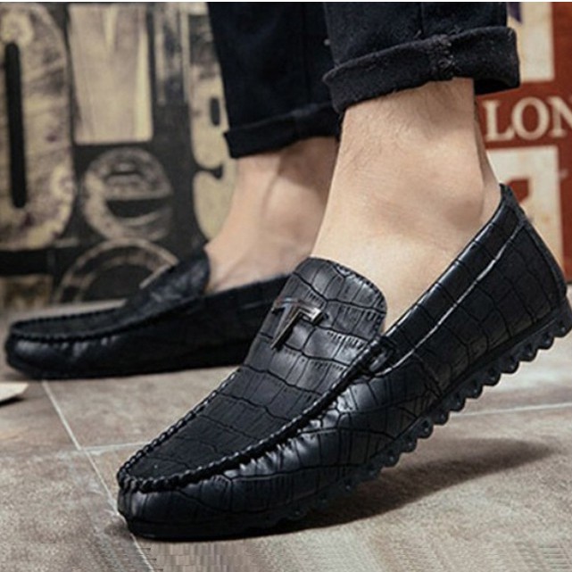 [NHẸ MỀM ÊM_TRỢ SHIP] Giày mọi nam vân da cá sấu SM067, giày lười nam êm chân, chống trượt, đàn hồi tốt