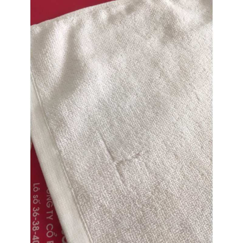 Khăn mặt trắng hoặc khăn lau tay khách sạn 100% cotton - Phong Phú