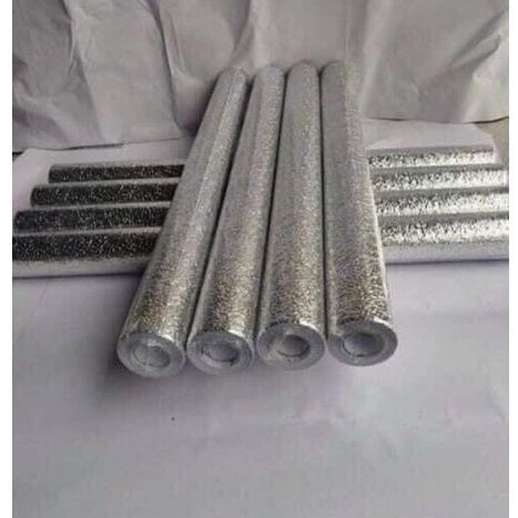 Cuộn 2m DECAL GIẤY BẠC BÓNG dán bếp chống thấm tiện lợi ( loại nhăn khổ 2m* 60cm)