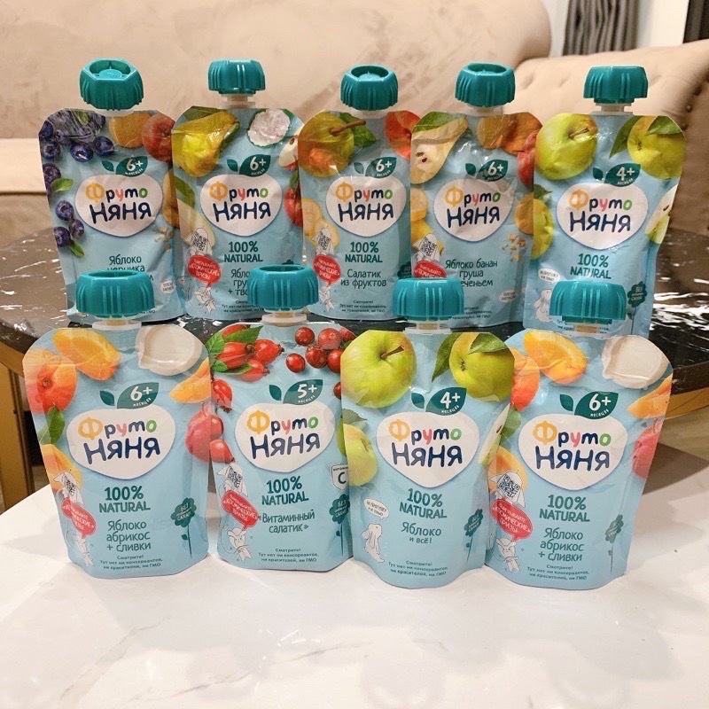 Hoa quả nghiền Fruto Nga gói 90gram