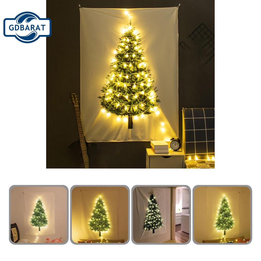 Thảm treo tường mềm in họa tiết giáng sinh 3D dễ lắp đặt trang trí nhà cửa