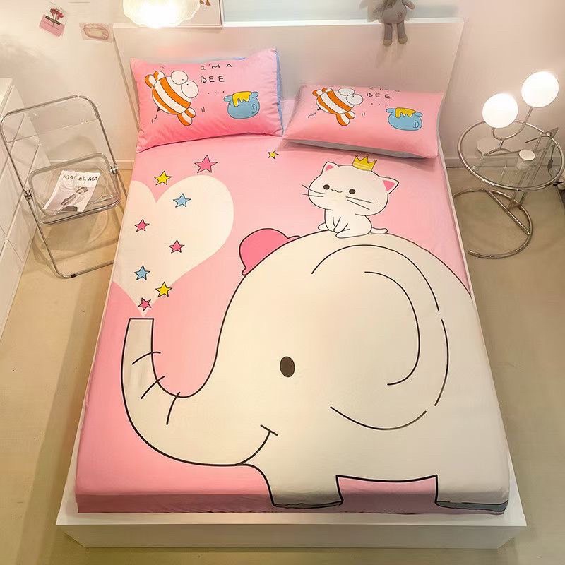 Set ga gối 100% Cotton 3D ngộ nghĩnh cho bé, hàng đẹp mịn