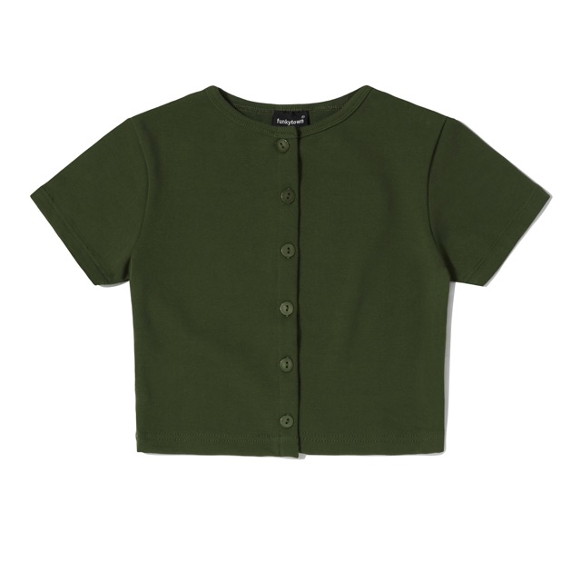 Áo Button Croptop