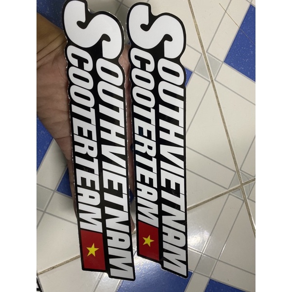 Cặp tem southvietnam scooterteam dài 25cm