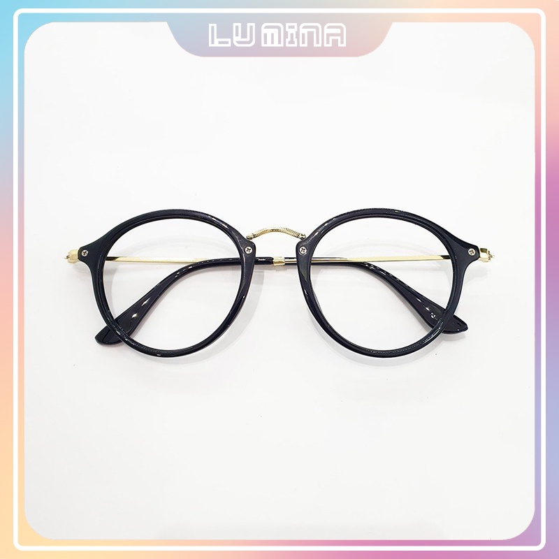 Gọng kính cận nam nữ thanh nhẹ kiểu dáng thời trang dễ đeo, kính giả cận chống ánh sáng xanh phong cách Hàn Quốc 074