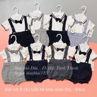 Set yếm 3 chi tiết bé trai