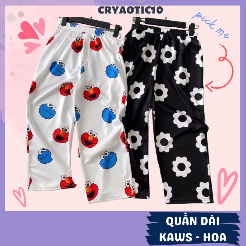 Quần dài cartoon Shin cậu bé bút chì rối seasame hoa đen thú mỏ vịt perry cartoon pant unisex