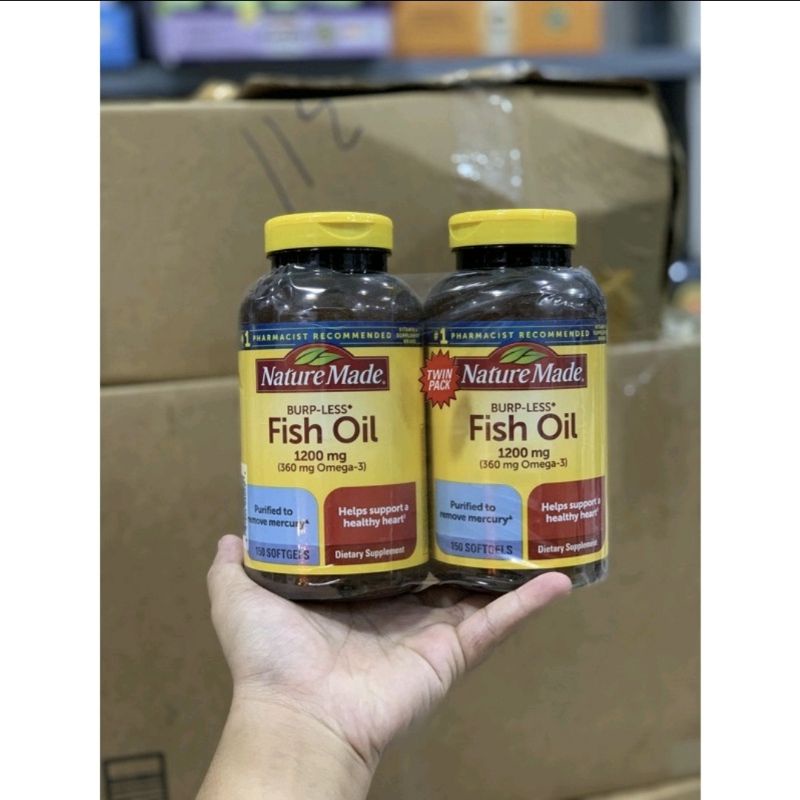 Dầu cá nature made Fish oil 1200mg 200 viên