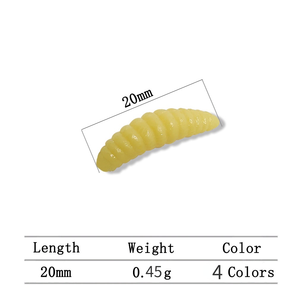 Set 50 Mồi Giả Mềm Thu Hút Câu Cá 2cm