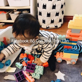 (Giá thấp nhất) LEGO NHỰA DẺO CAO CẤP - 80 chi tiết - an toàn giáo dục sớm thông minh cho bé - giá rẻ nhất trên shopee