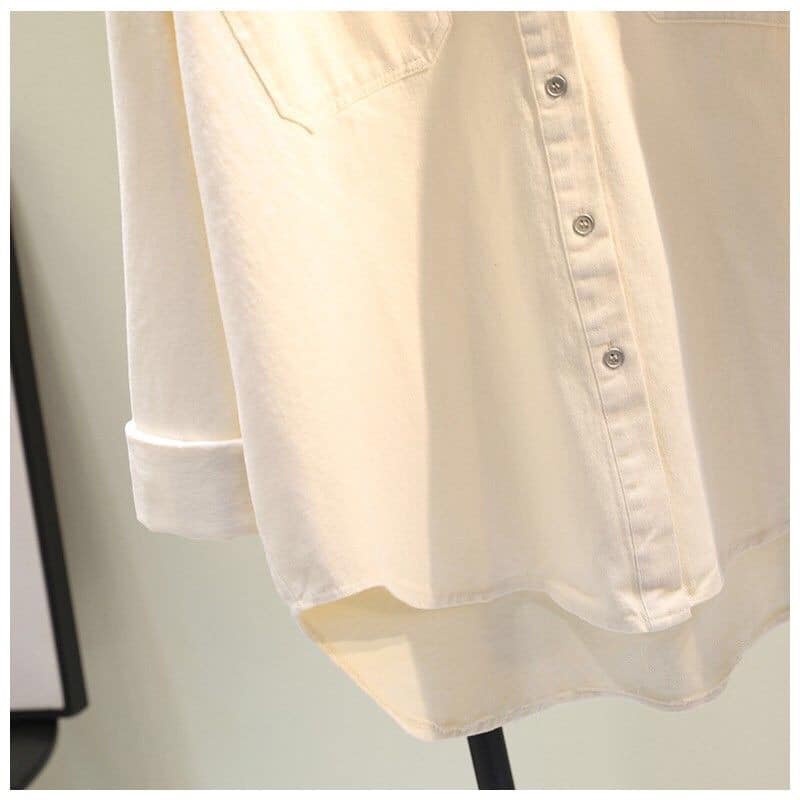 Áo sơ mi nữ form rộng tay, chất lụa đẹp, áo somi form rộng nữ đẹp basic, unisex ( sỉ 10c giá 99k ) | BigBuy360 - bigbuy360.vn