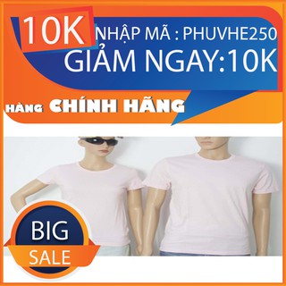 COMBO 2 Áo Thun Kháng Khuẩn, Ngắn Tay không Cổ Màu Hồng