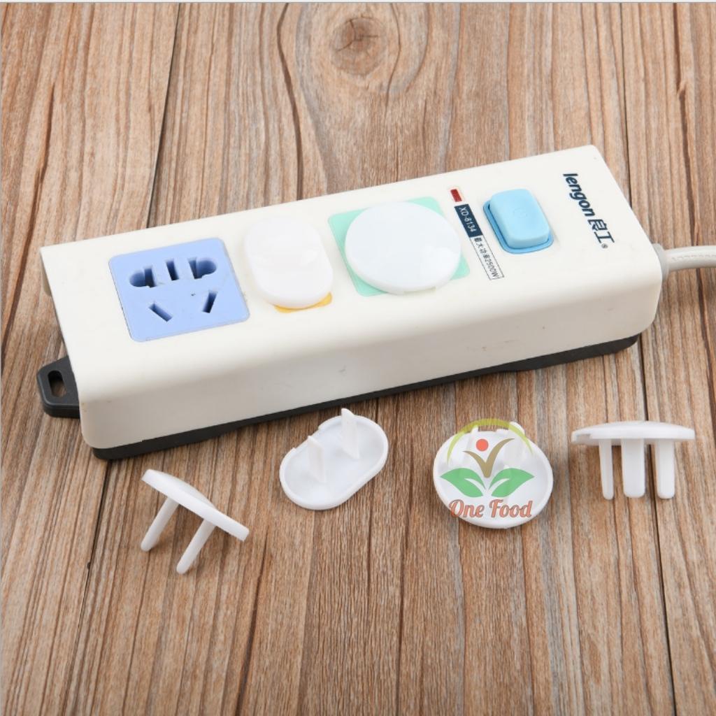 Nút Bịt Ổ Điện 2 Chân Bằng Nhựa ABS Cao Cấp, Nút Che Ổ Cắm Điện Bảo Vệ An Toàn Cho Bé Shop Onefood68