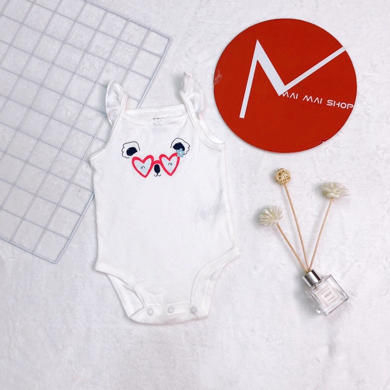 (Chọn màu- Đủ sz) Body chip 2 dây cotton cho bé gái (Sz 3M,6M,9M,12M,18M,24M)