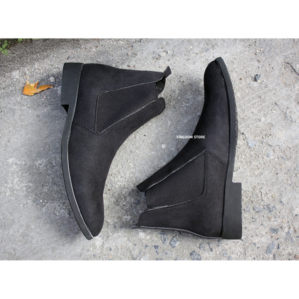 Giày chelsea boot da lộn da bò hàng đẹp loại 1 (QK)