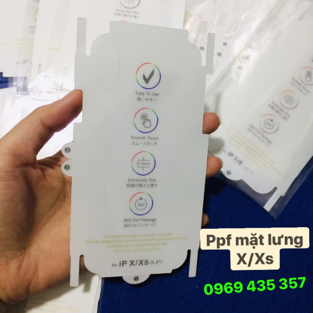 Miếng dán PPF mặt sau ip X Xs