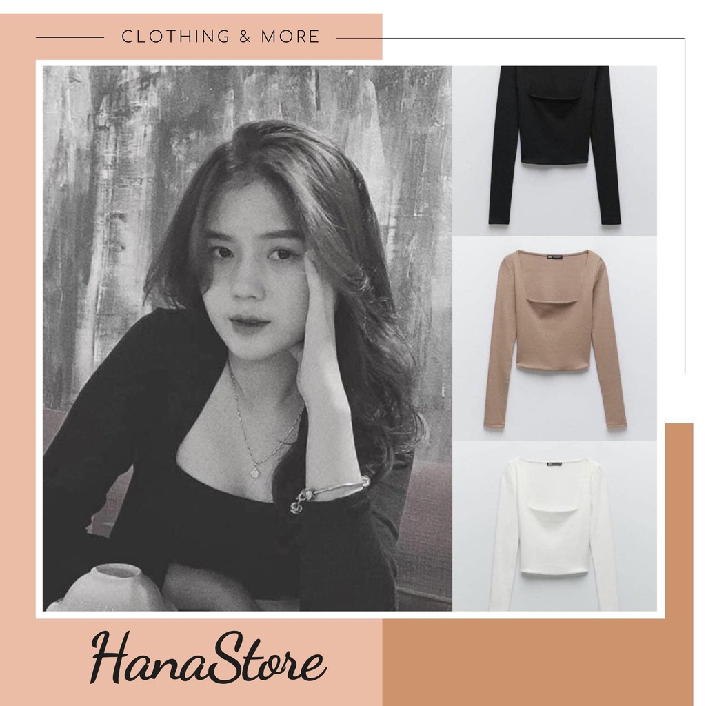 Áo Len Zip Cổ Vuông Body ❤️ Áo len tăm nữ body cổ vuông 3 màu TRẮNG | ĐEN | BE SIÊU HOT ❤️ | BigBuy360 - bigbuy360.vn