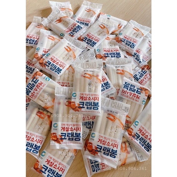 Bay Air ] 🦀 Xúc xích thịt cua Chungjungone🦀 Hàn Quốc Cho bé 12M Sói Cá Hý