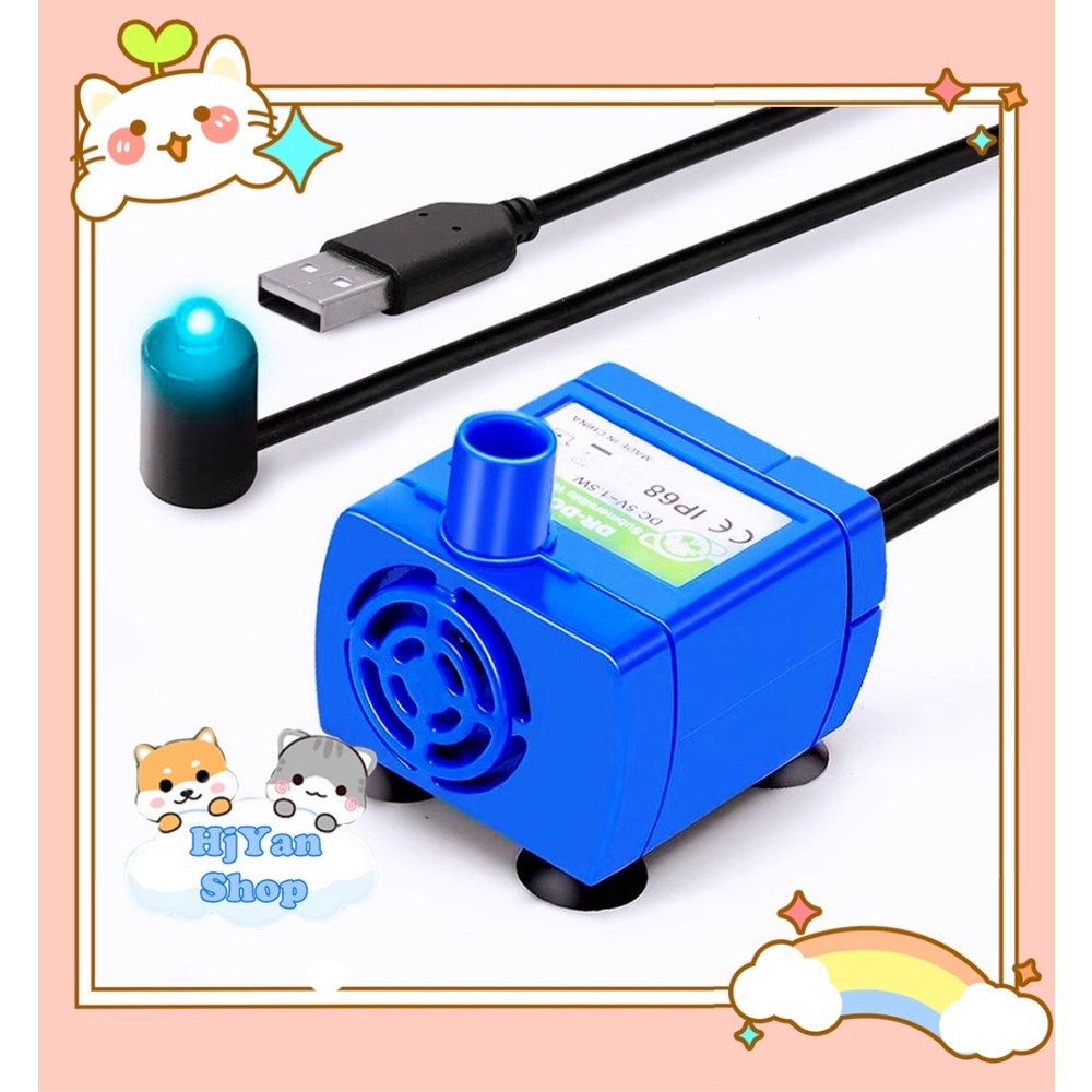 Máy bơm có đèn led cho máy uống nước chó mèo tự động đài phun nước cho thú cưng