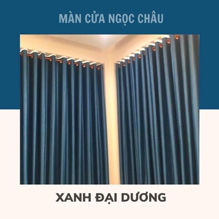 Rèm XANH ĐẠI DƯƠNG Rèm cửa sổ phòng ngủ chống nắng cao cấp, Rèm ngăn lạnh, rèm cửa chính, màn vải decor - MÀN CỬA NGỌC C