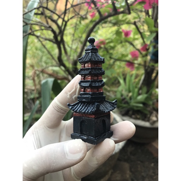 Tháp chùa - Trang trí tiểu cảnh, non bộ, bonsai, thuỷ sinh bán cạn, bể cá, trồng cây