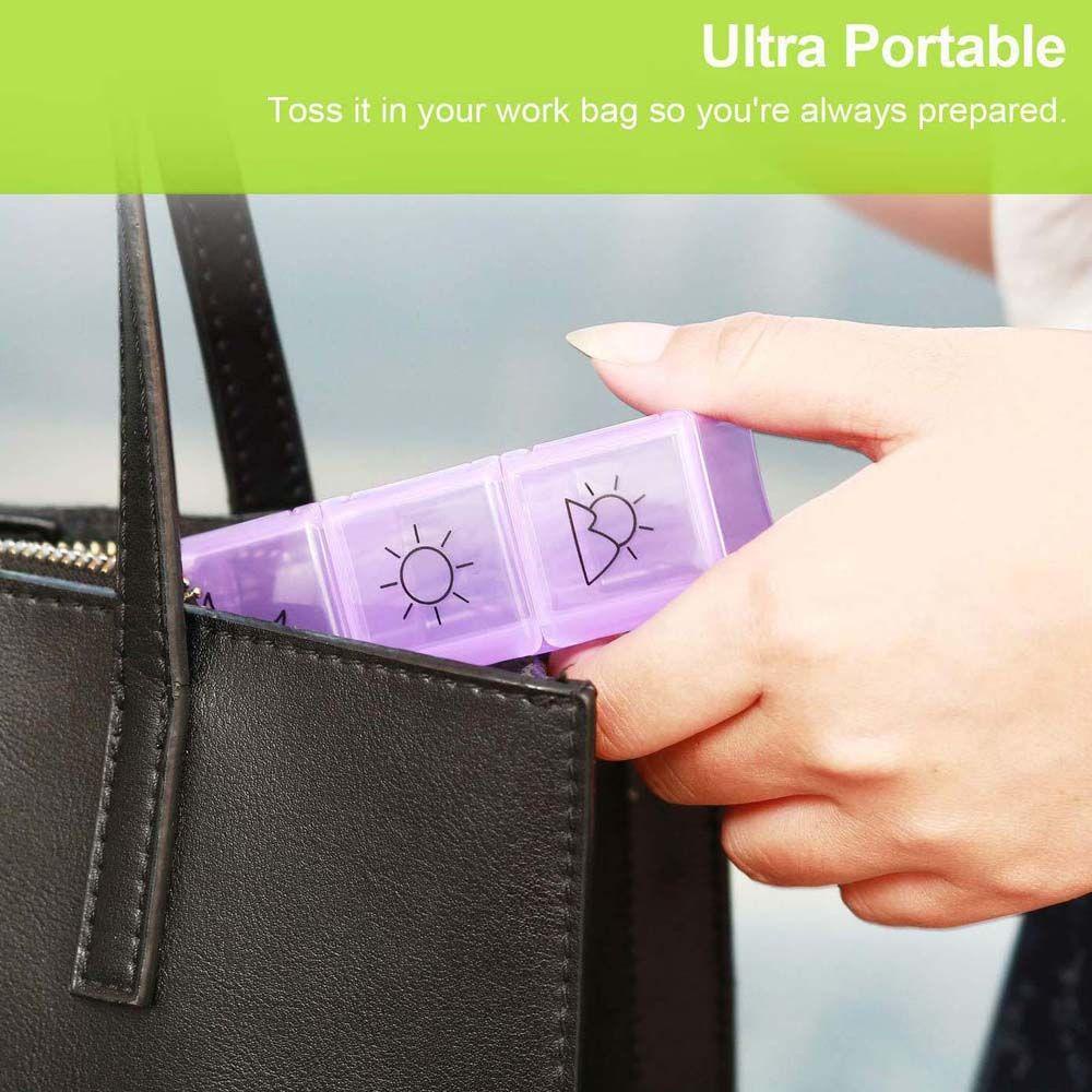 Hộp Đựng Thuốc 7 Ngày 28 Ngăn Nhiều Màu Chống Nước Tiện Dụng