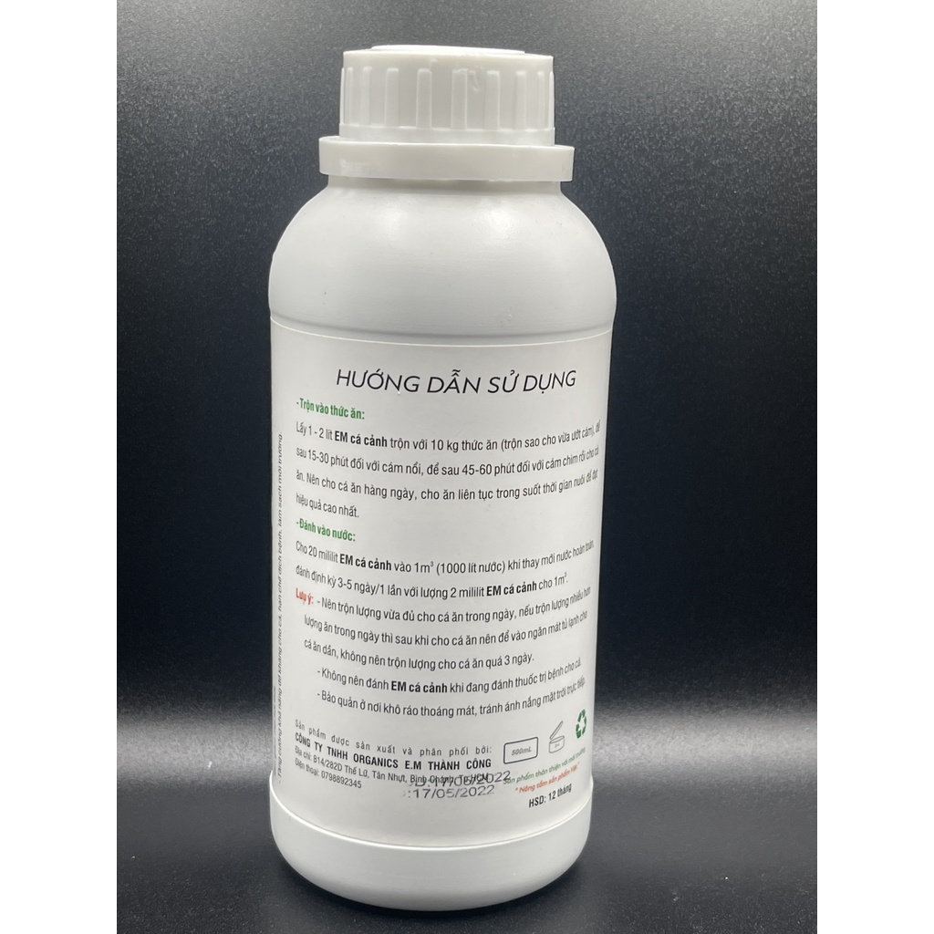 Bộ Sản Phẩm Vi Sinh của MICROBI ORGANICS E.M Chuyên Dụng cho Cá Cảnh