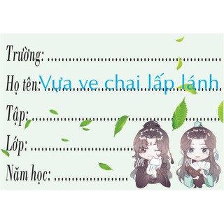 Nhãn vở Hệ Thống Tự Cứu (set 16 nhãn) - có nhiều mẫu Anime, Manga, Game, Lạc Băng Hà, Thẩm Thanh Thu