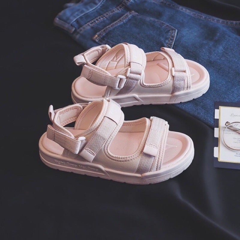 Dép sandal ulzzang 2 quai cho nữ phong cách hàn quốc