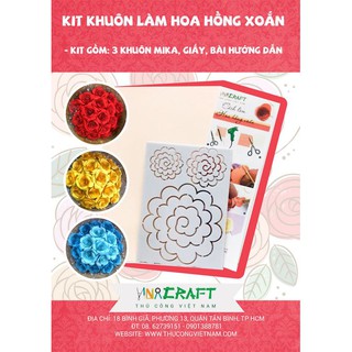 Bộ 3 khuôn mica làm hoa hồng