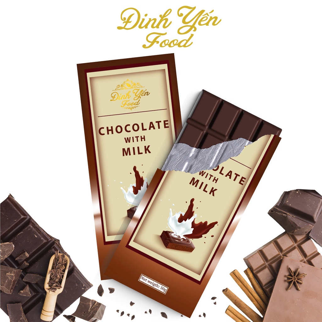 Socola With Milk DinhYen 50g đồ ăn vặt siêu ngon giá rẻ