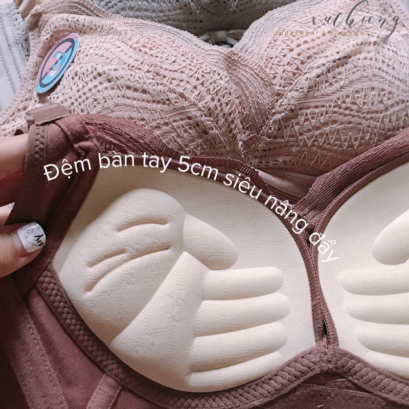 Áo lót Xuchieng đệm dày không gọng tạo khe nâng size hiệu quả cho nàng "hạt lép" với mút hình bàn tay êm ái 2021 | BigBuy360 - bigbuy360.vn