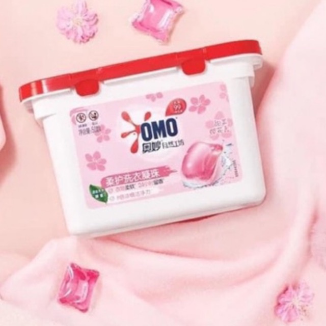 Viên giặt OMO hương hoa anh đào