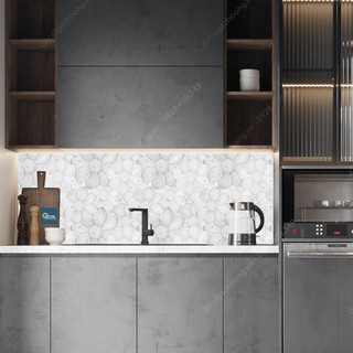 0.4x1.2m Miếng dán Decal Simple White - Decal trắng điểm hoa văn