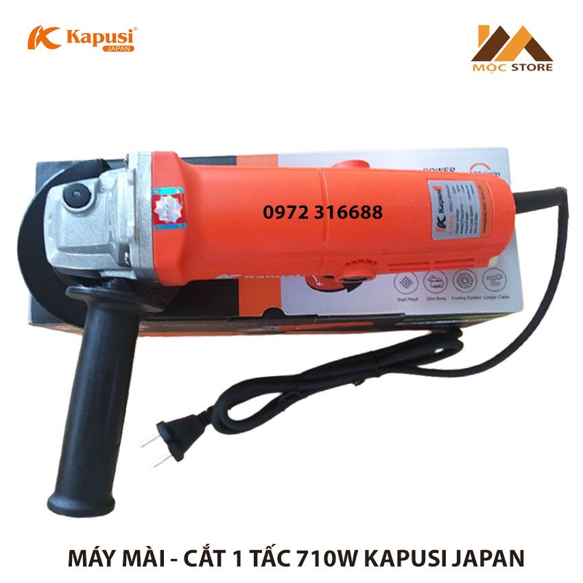 MÁY MÀI MÁY CẮT ĐA NĂNG KAPUSI JAPAN, MÁY MÀI GÓC CẦM TAY 1 TẤC, CÔNG SUẤT 710W