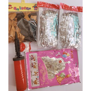 SET TRANG TRÍ SINH NHẬT SP-0005 (Tặng kèm băng dính + bơm tay) + (BÓNG BAY SINH NHẬT) + (TRANG TRÍ SINH NHẬT GIÁ RẺ)