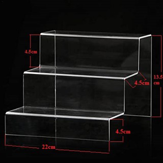 Kệ mica trưng bày sản phẩm dạng bậc thang, dày 3mm 4mm 5mm
