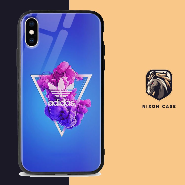 Ốp Lưng Kính Iphone 7 Plus In Hình Adidas NIXON Cho Iphone 12 11 Pro Max Mini 6 6S 7 8 8P 7P 6P 6Sp X